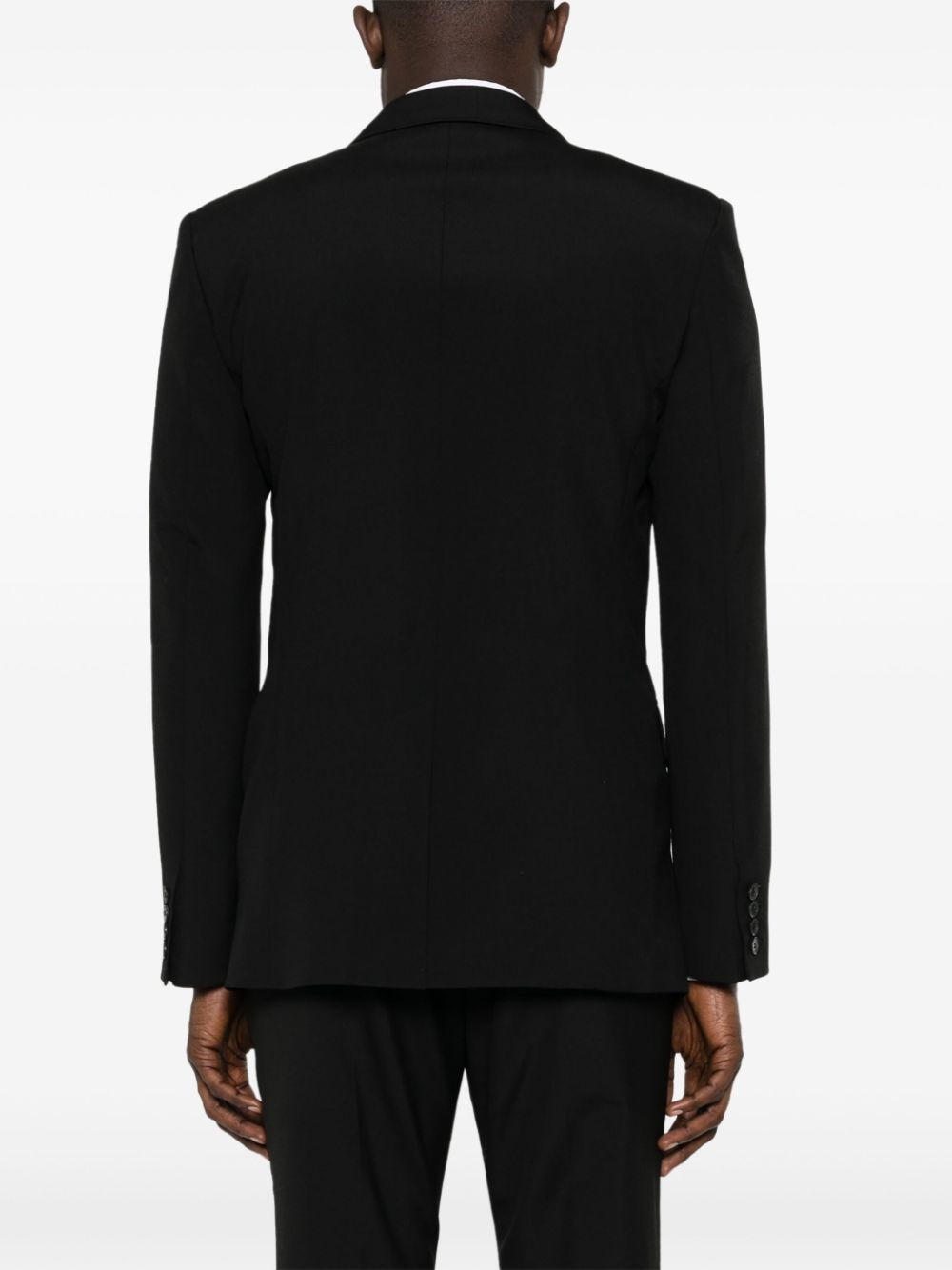 single-breasted wool blazer - 4