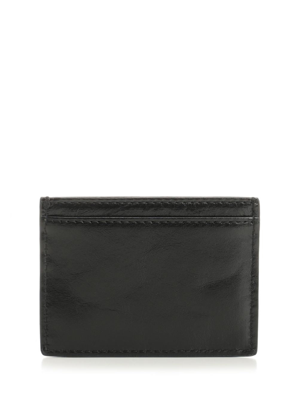 Card Holder Flat Small Leather Goods Black - 3