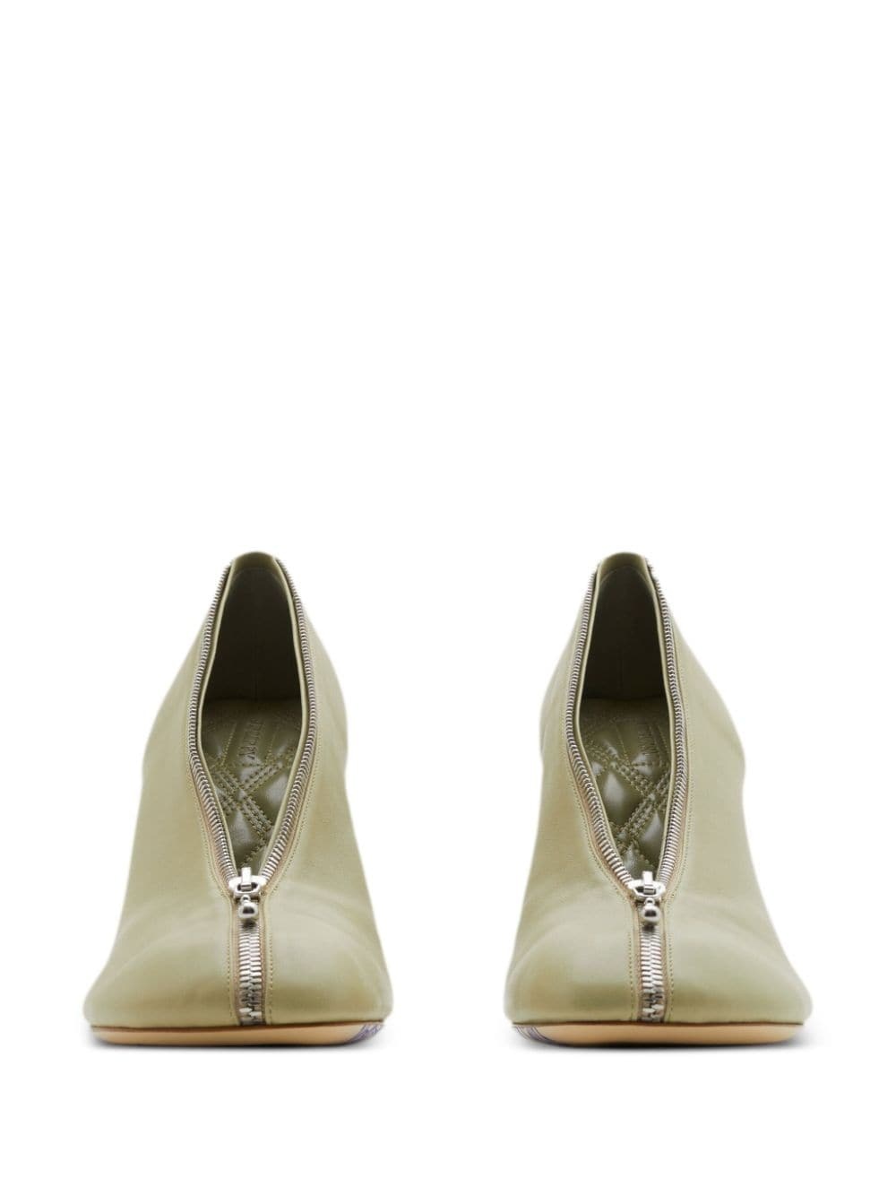 Baby Zip 100mm leather pumps - 2