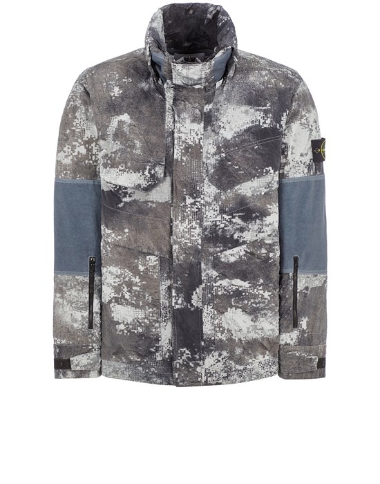 Stone Island 438E1 DISSOLVING GRID CAMO ON ECONYL® REGENERATED  
