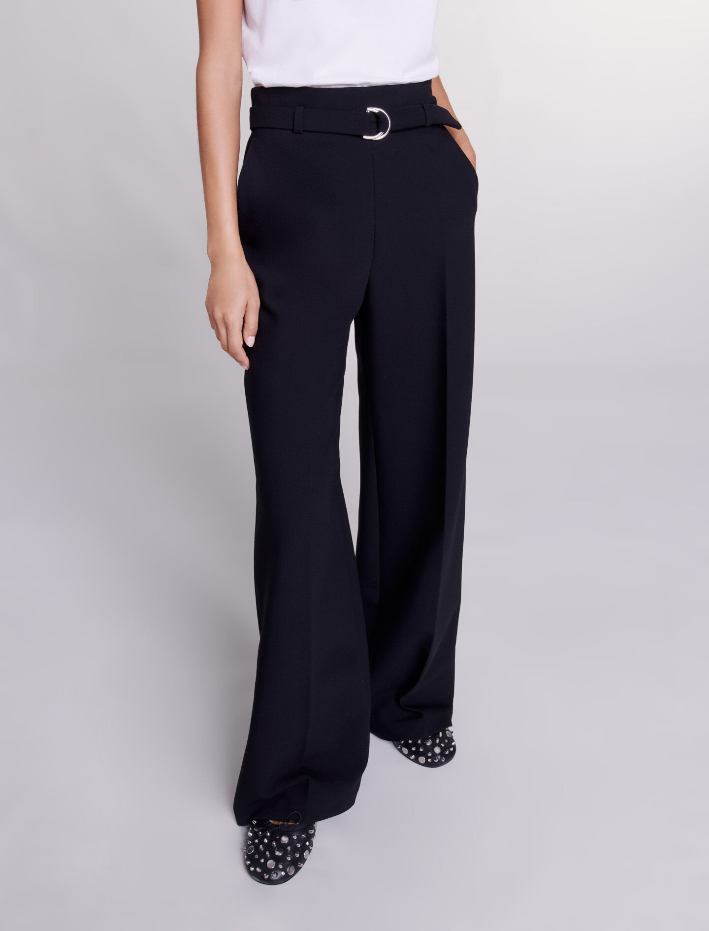 Wide belted trousers - 3