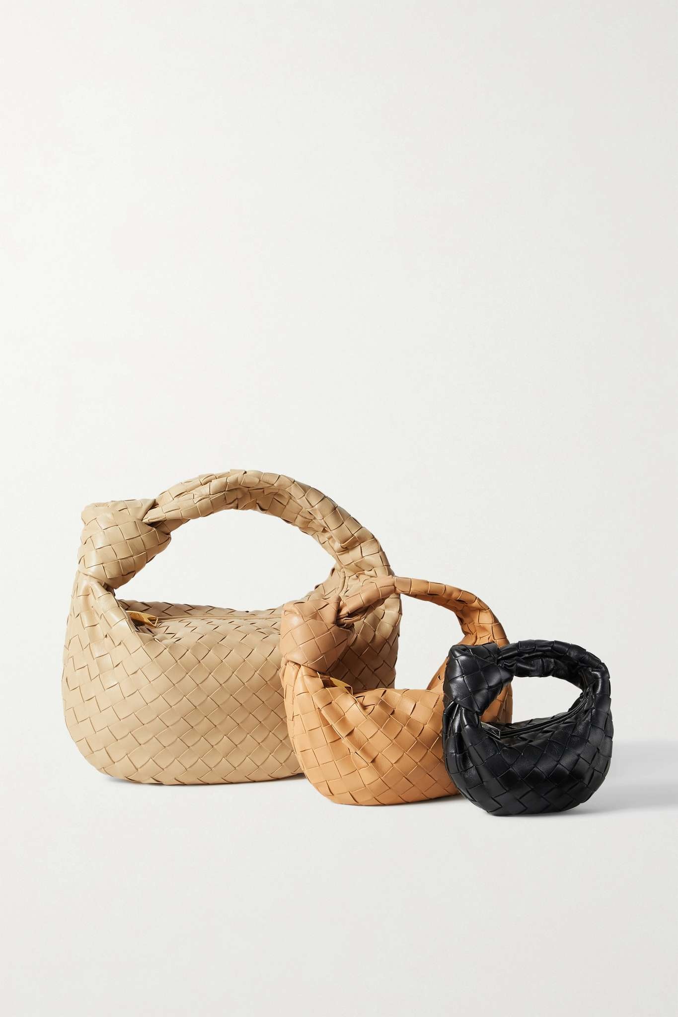 Jodie mini knotted intrecciato leather tote - 6