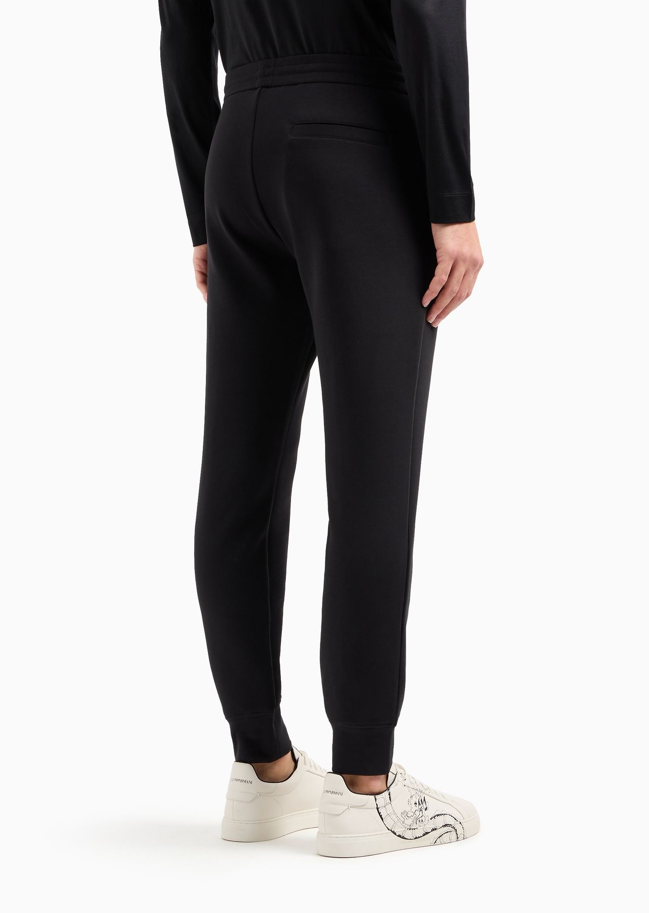 Double-jersey joggers with dragon embroidery - 3