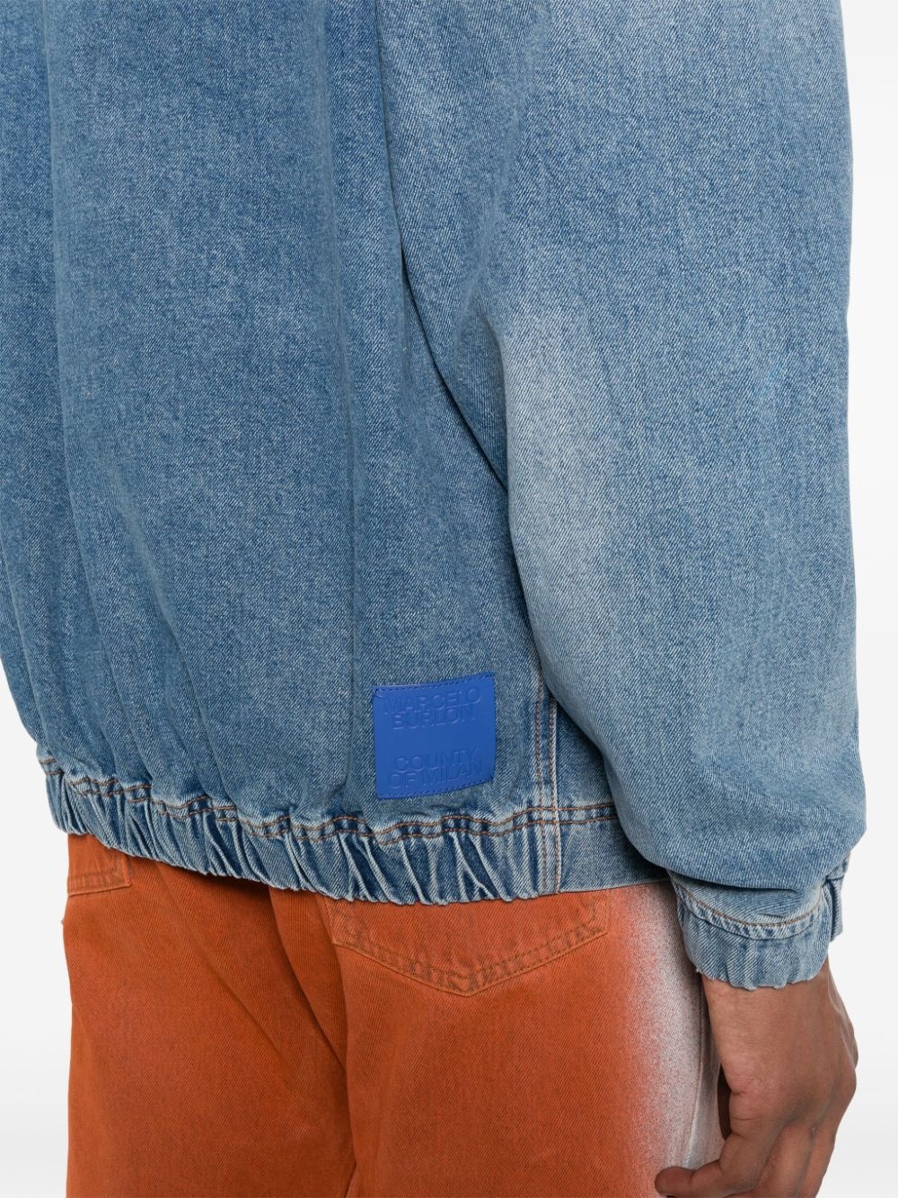 fringed denim hooded jacket - 5