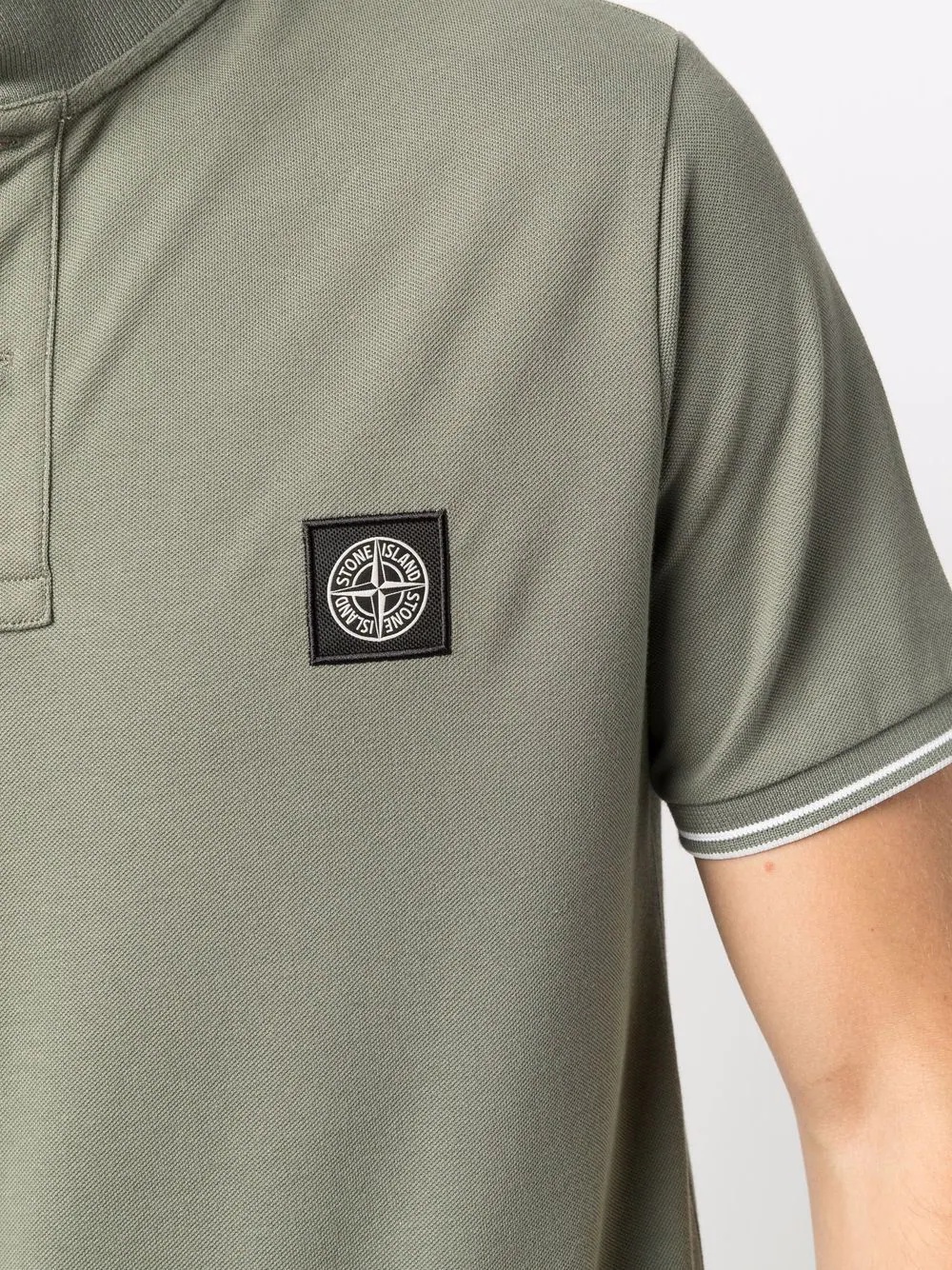 logo-patch polo shirt - 5