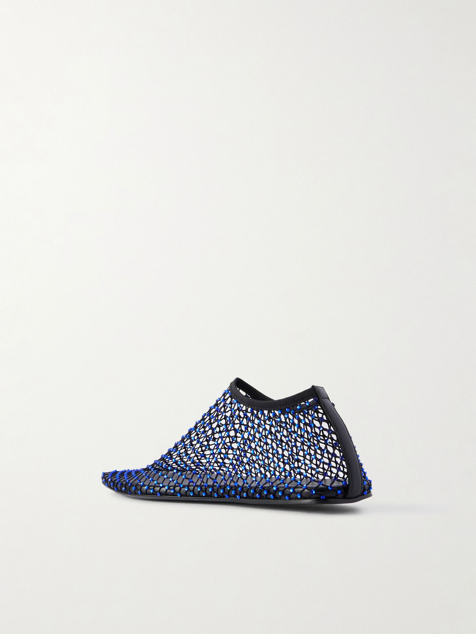 Minette crystal-embellished mesh ballet flats Blue - 3