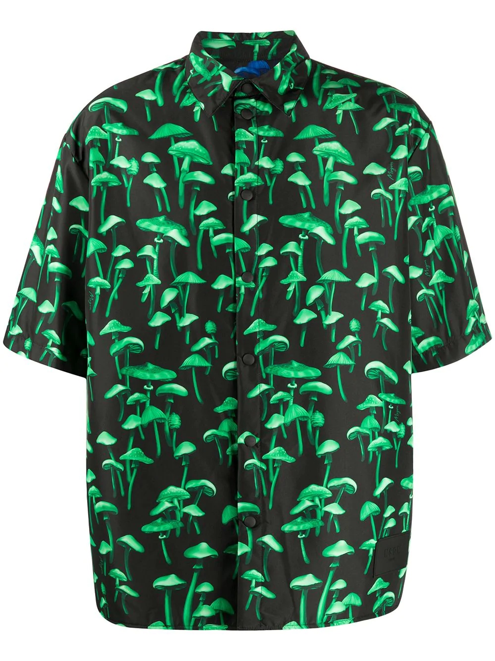 mushroom print overshirt - 1