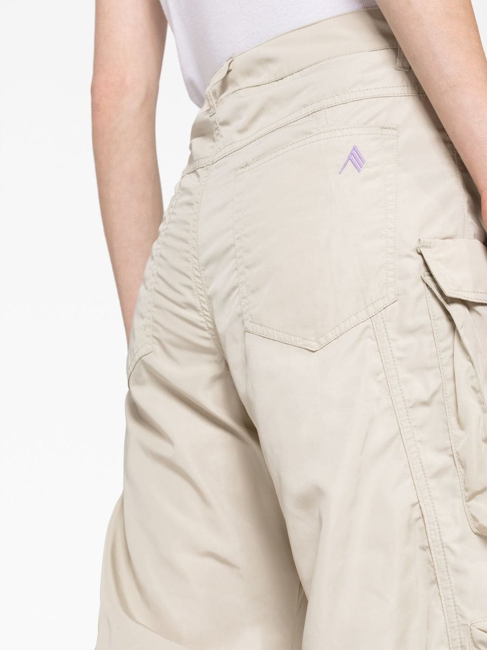 high-waisted cargo trousers - 3