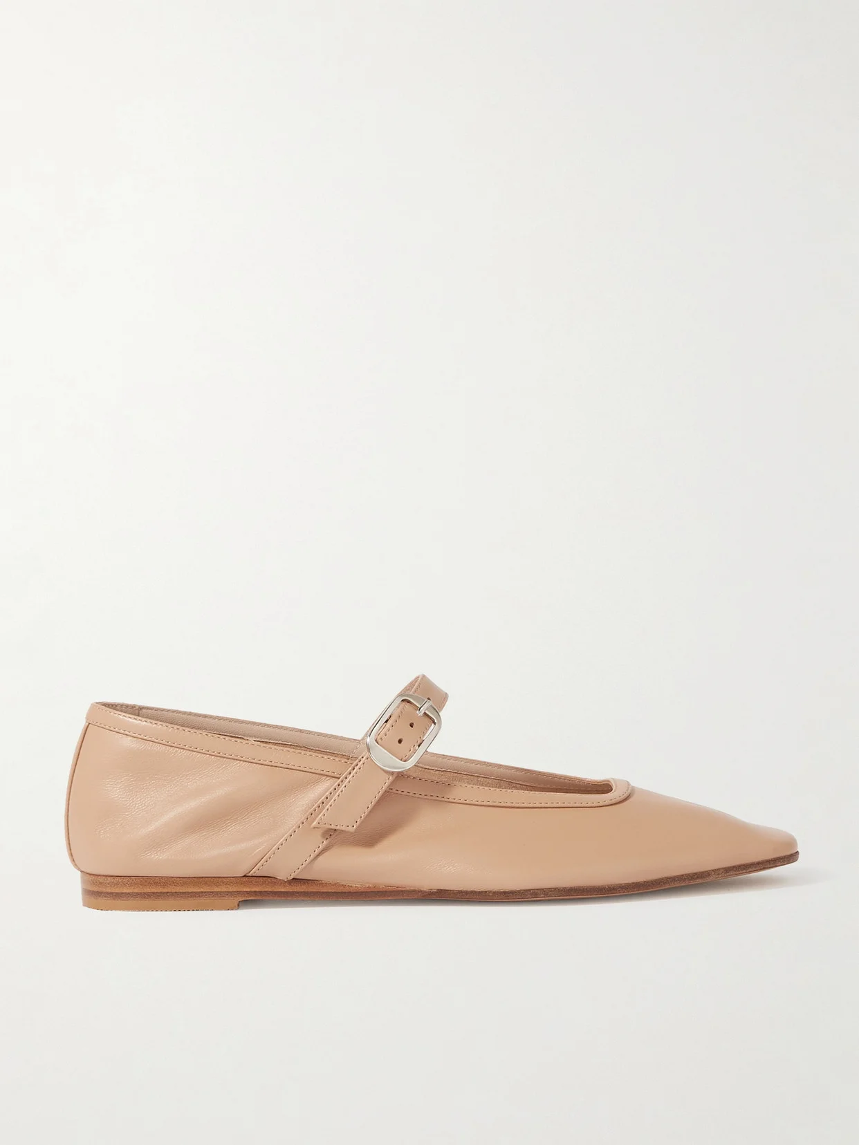 Leather Mary Jane Ballet Flats - 1