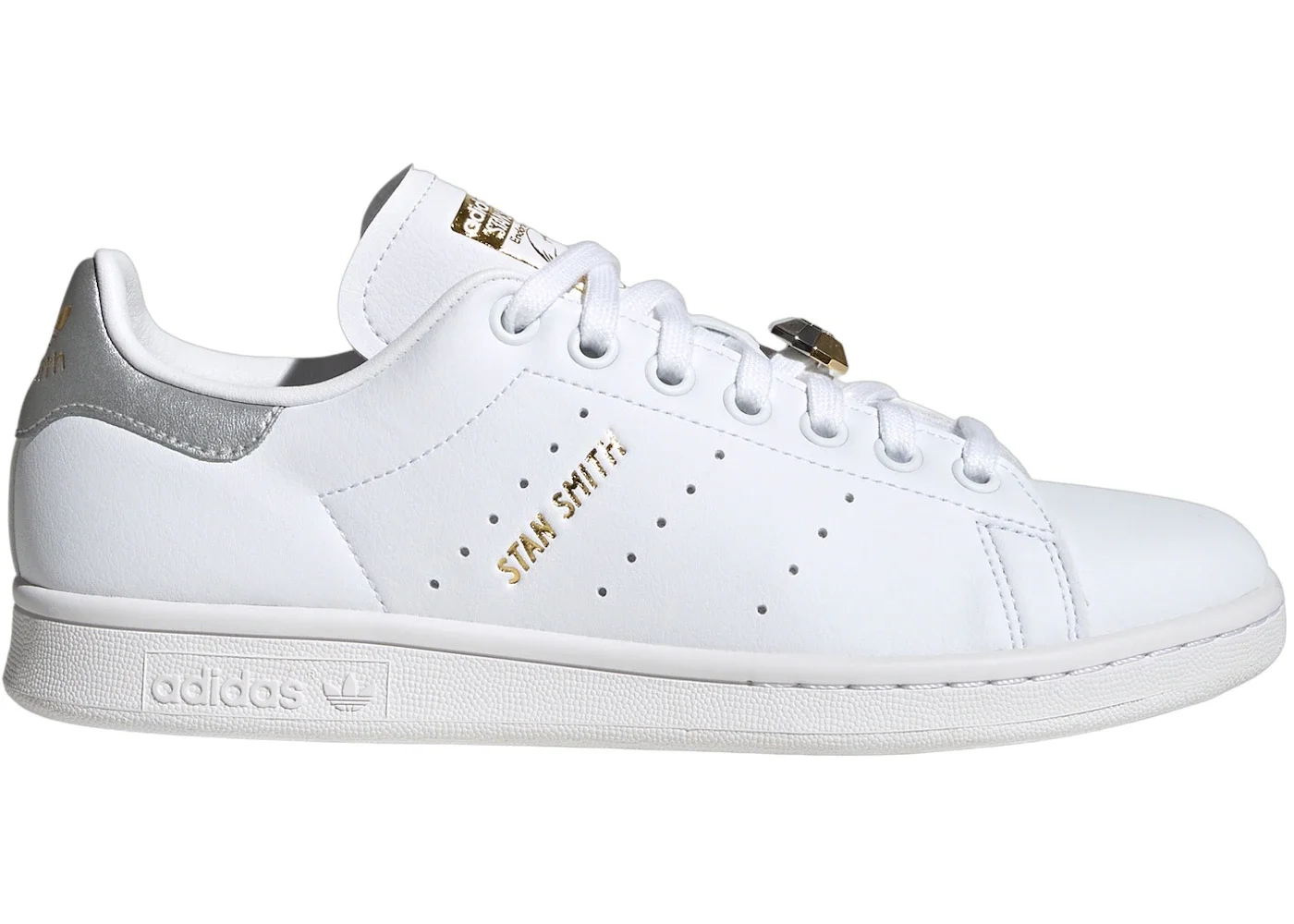 adidas Stan Smith Cloud White Silver Metallic Gold Metallic (Women's) - 1