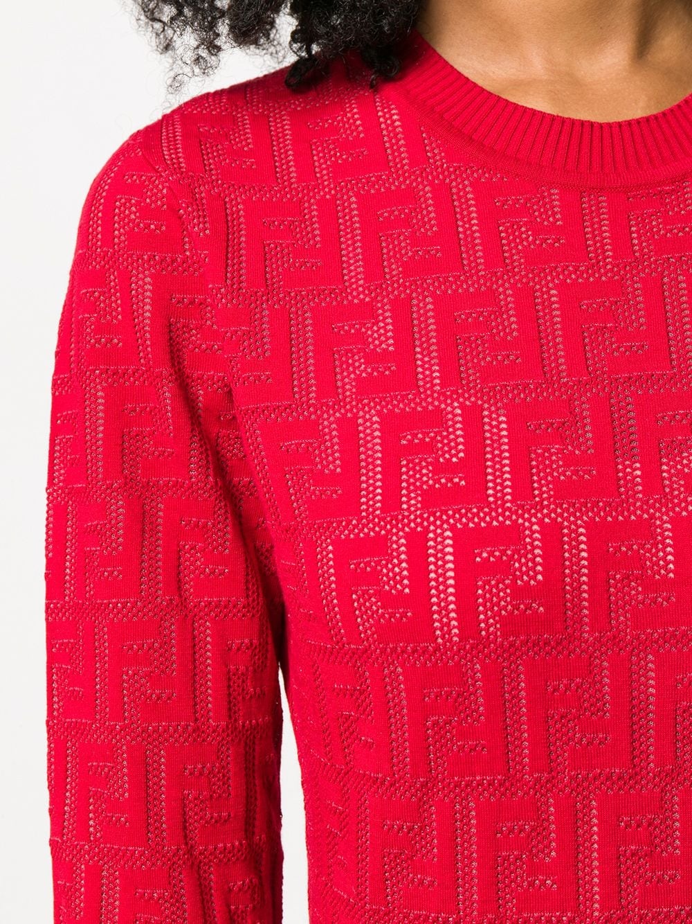 jacquard knit FF motif jumper - 5