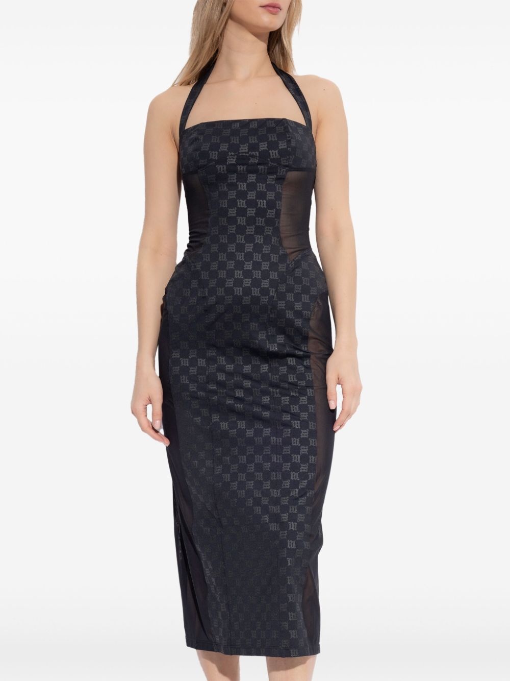 logo-print midi dress - 3