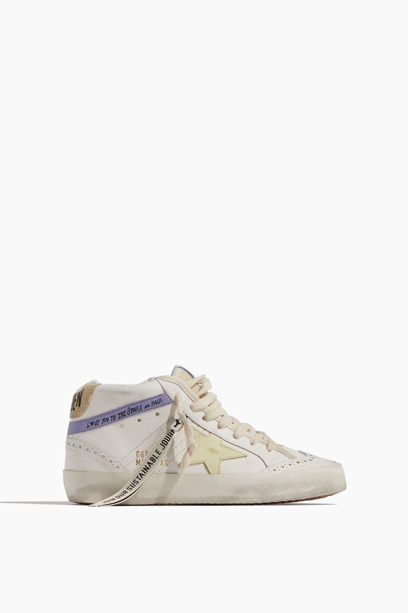 Mid Star Sneaker in White/Beige/Light Yellow/Light Purple 1