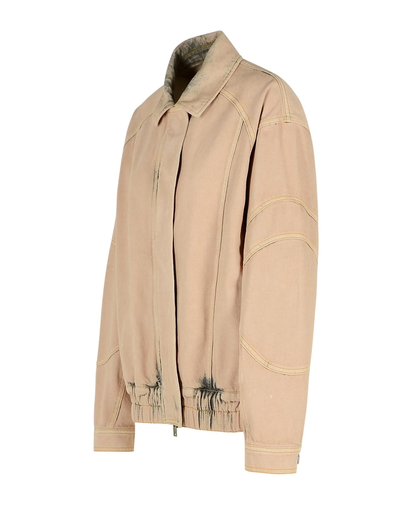 'nancy' Pink Cotton Bomber Jacket - 3