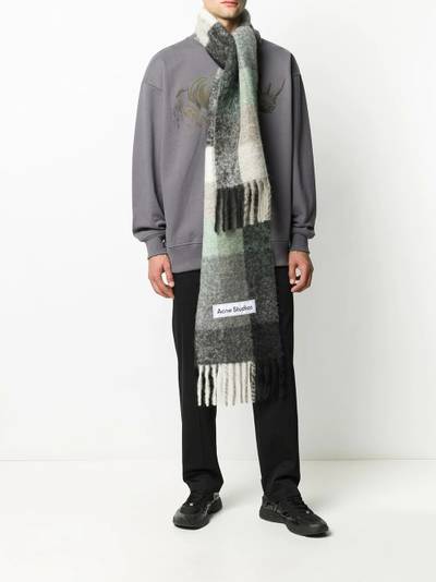 Acne Studios multi check scarf outlook