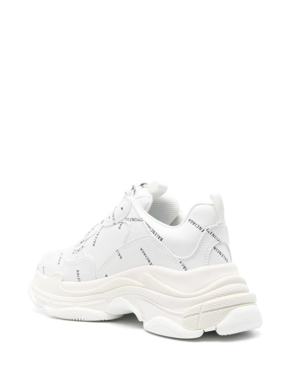 Triple S logo print sneakers - 3
