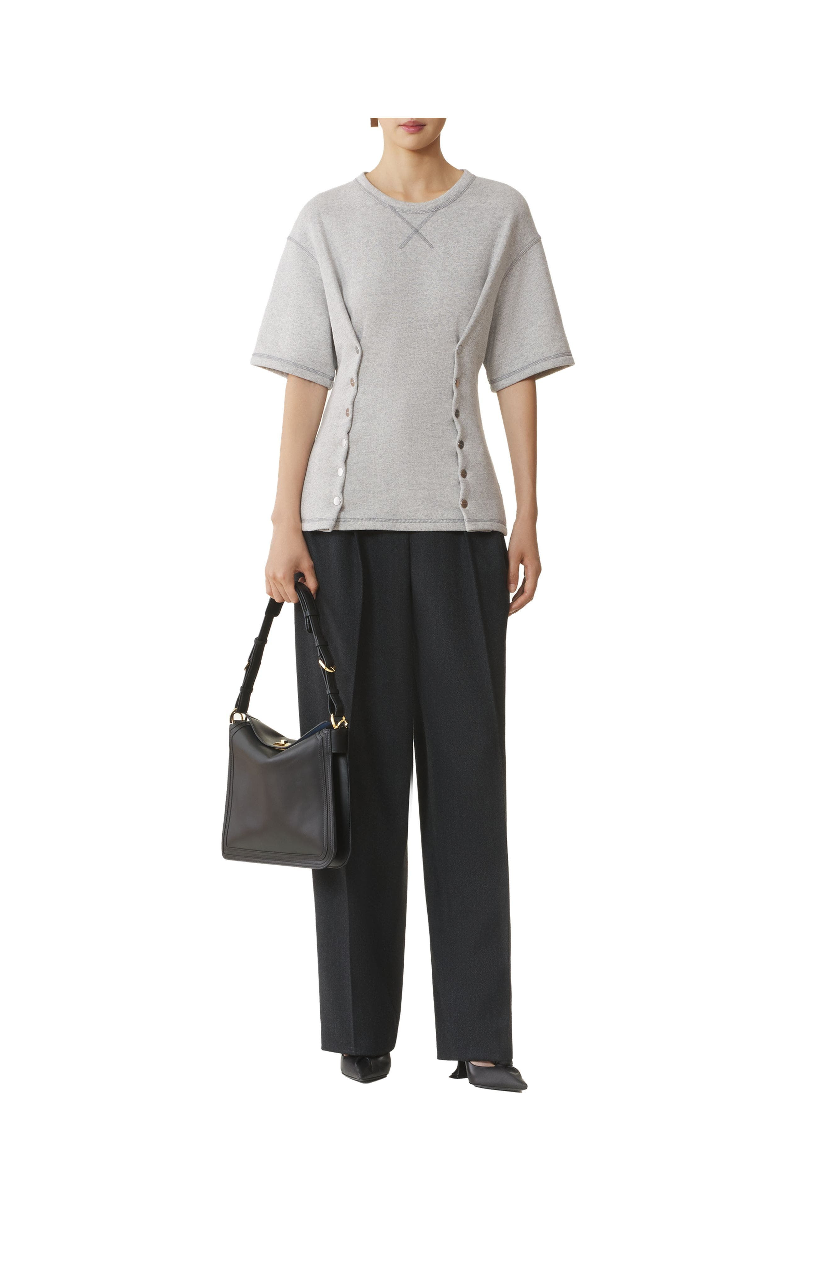 Lanvin Cotton Jersey T-Shirt in Heather Grey at Nordstrom - 2