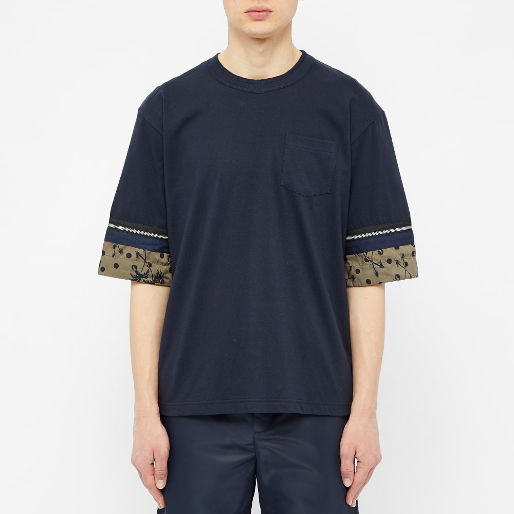 Sacai x Sun Surf Palm Tree Zip Tee - 3