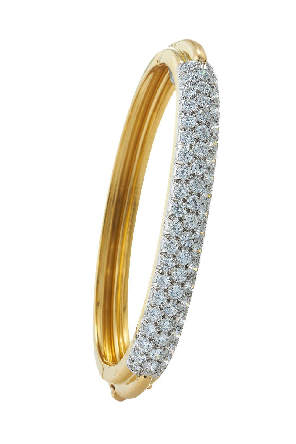 Pave Diamond Bangle Bracelet - 1