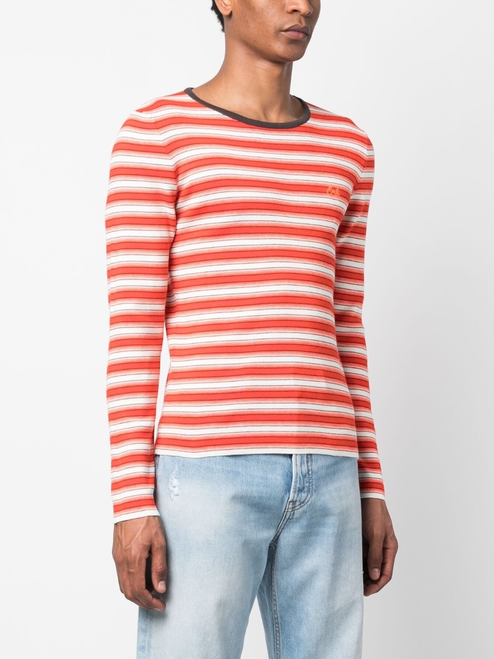 embroidered-logo crew-neck jumper - 3