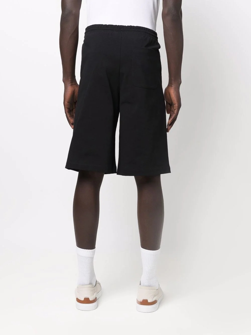 logo-patch jersey shorts - 4