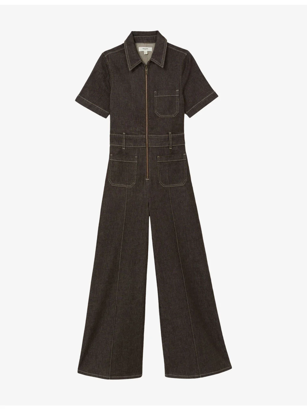 Danie Wide-Leg Denim Jumpsuit - 1
