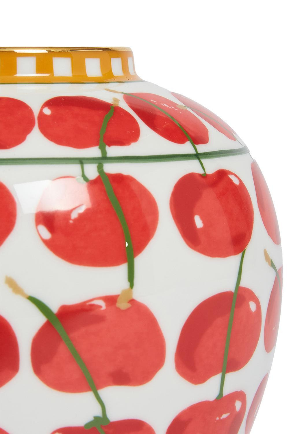 Small Bubble Vase - Cherries Ivory - 3