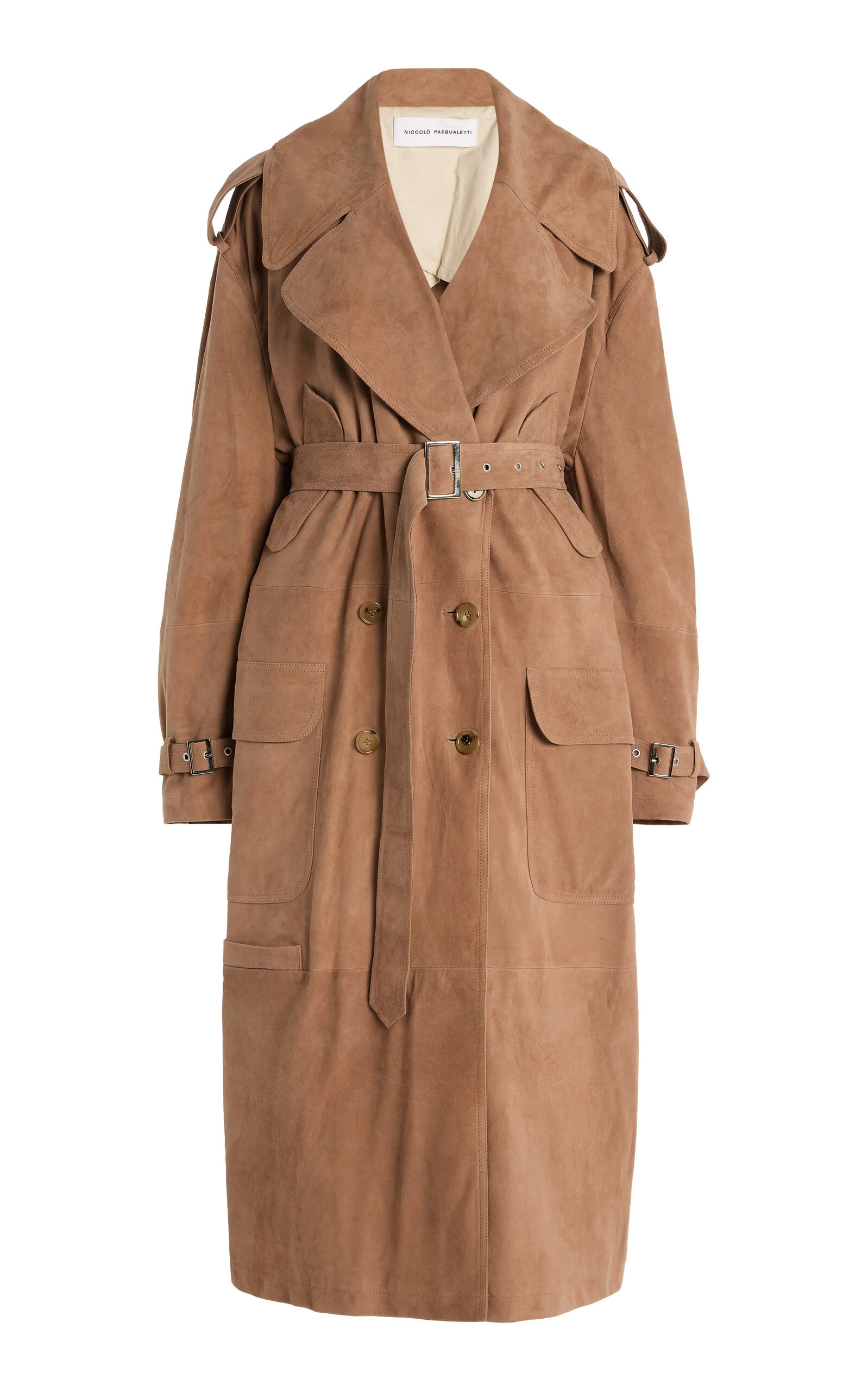 Cavo Suede Trench Coat brown - 1