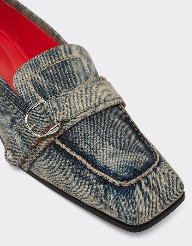 Acid-washed denim loafer 6