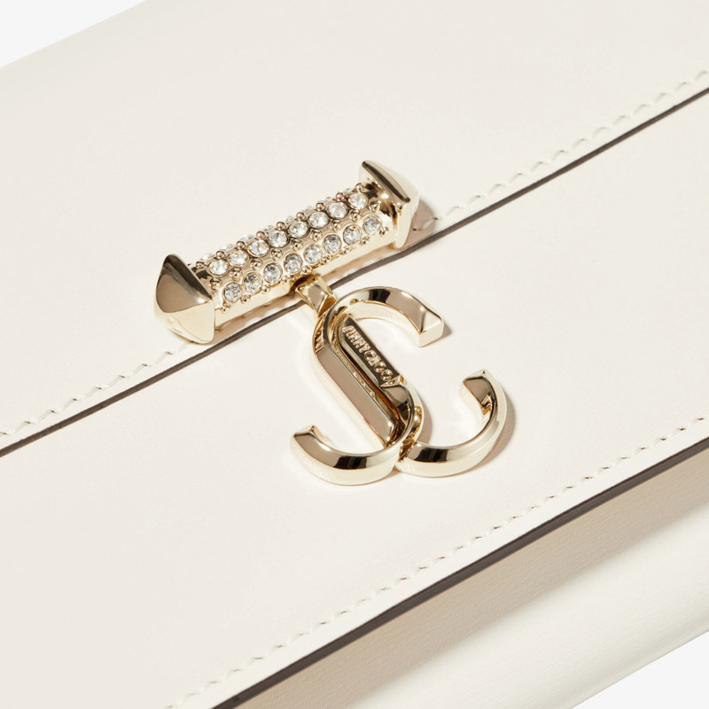 Avenue Wallet W/Chain
Latte Leather Wallet with Pearl Strap 3