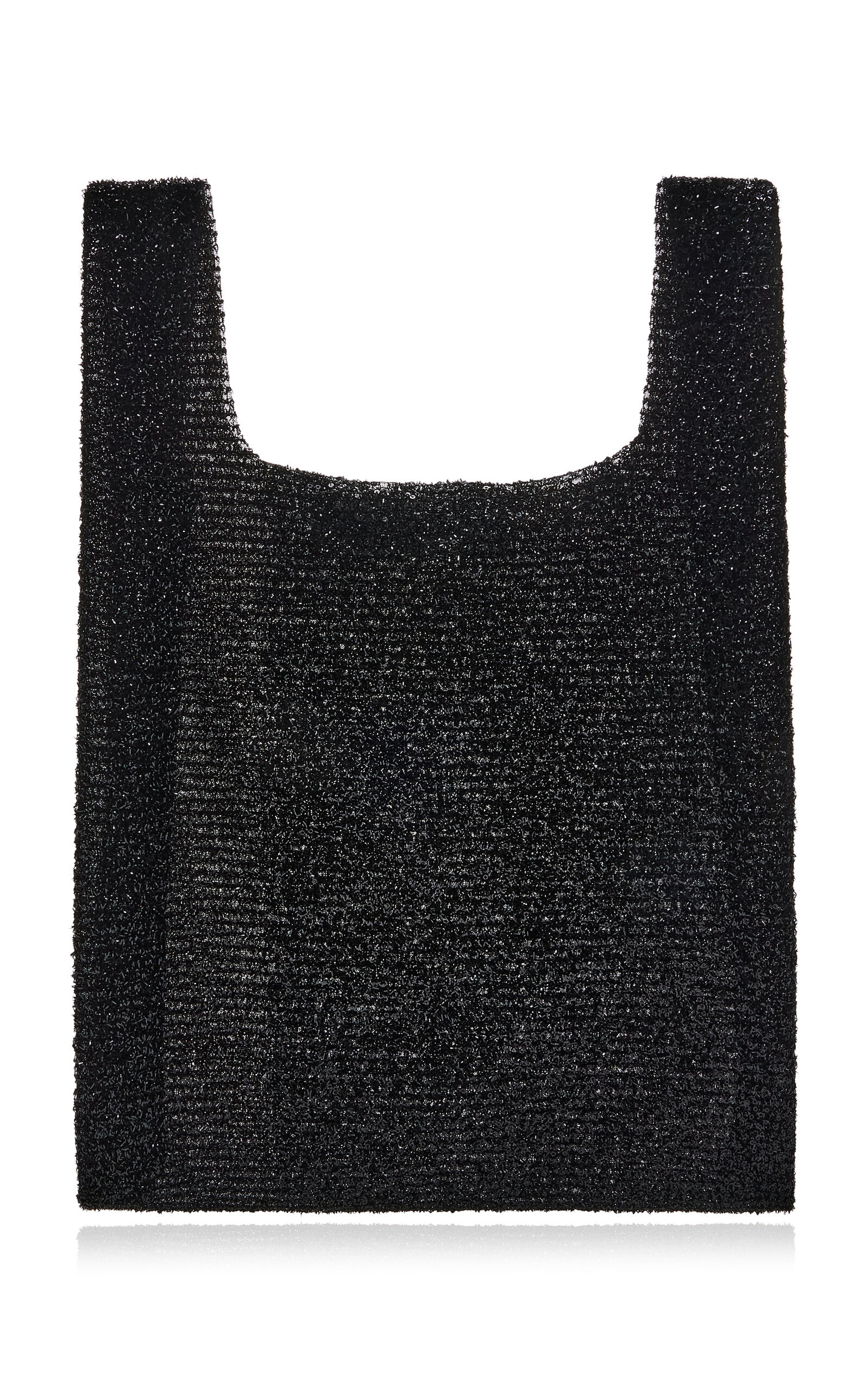 Sequined Shopping Tote black - 4