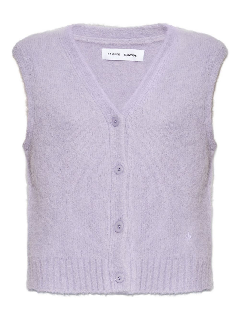 buttoned V-neck knitted vest 1