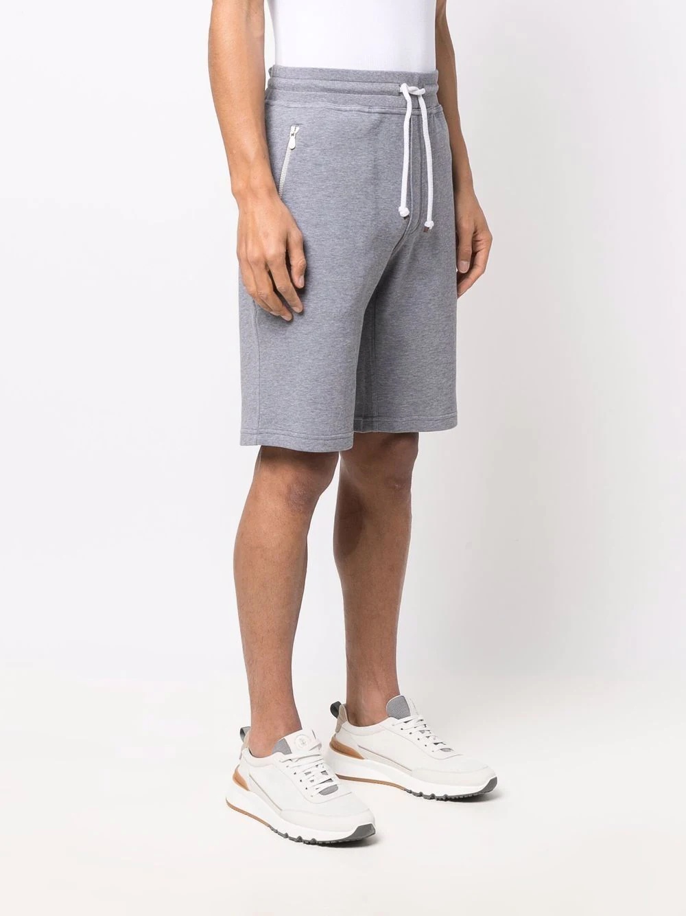 drawstring track shorts - 3