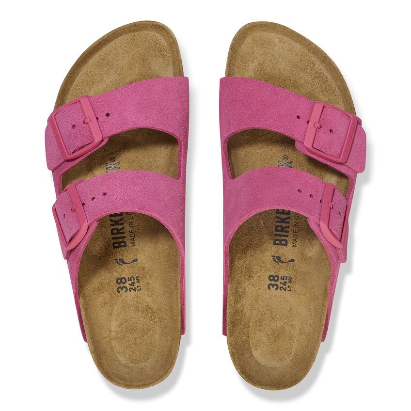(WMNS) Birkenstock Arizona Suede Leather Sandals 'Fuchsia Tulip' 1027124 - 3