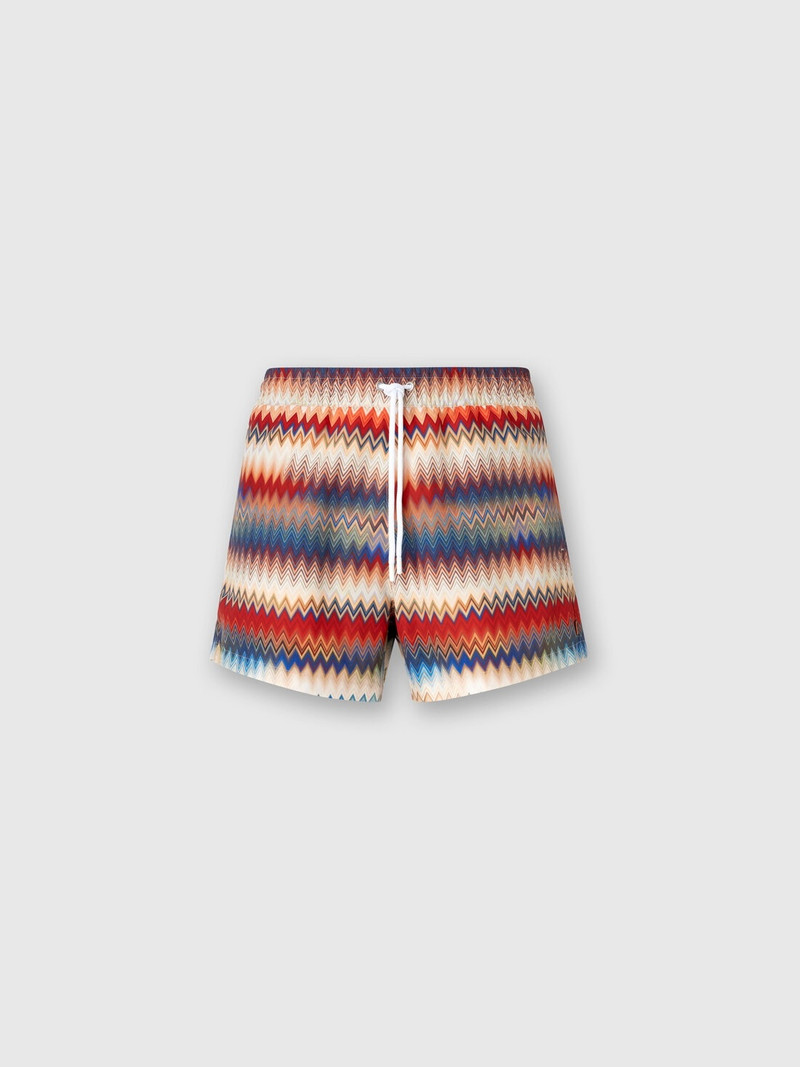 Swim shorts with gradient micro zigzag print 1