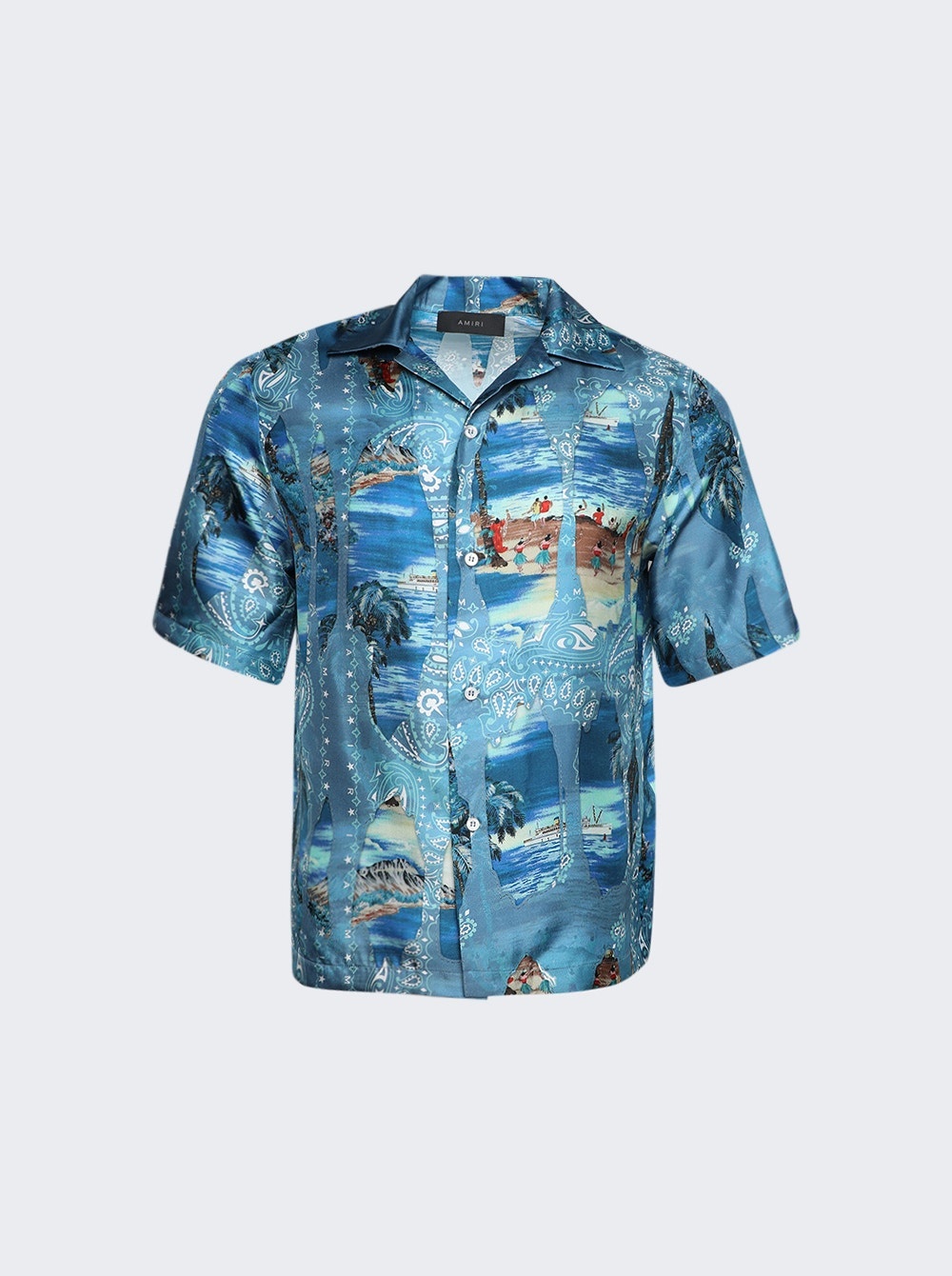 Bleach Bandana Bowling Shirt Blue - 1
