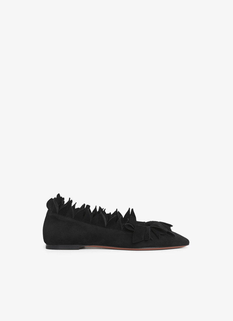 PETAL BALLET FLATS IN SUEDE GOATSKIN - 1
