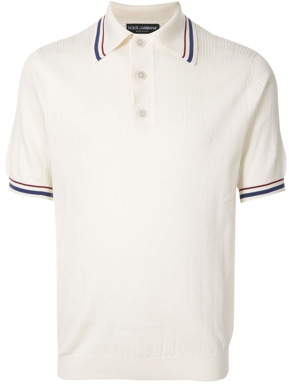 knitted polo shirt - 1