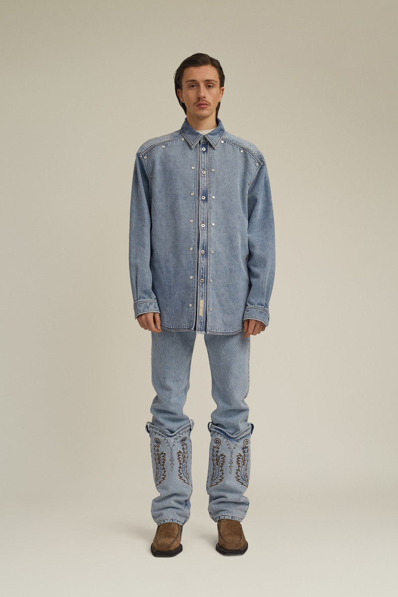 Snap Panel Denim Shirt 8