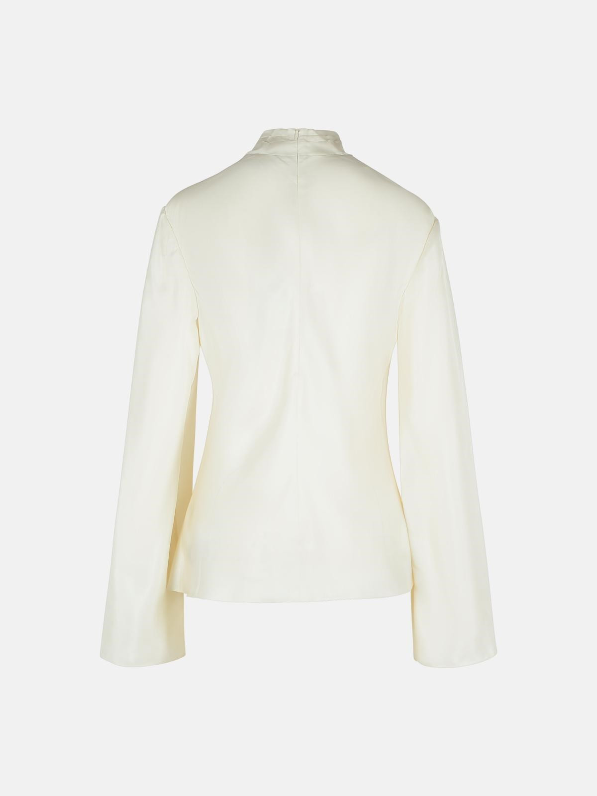 'FOULARD' WHITE SILK SHIRT - 3