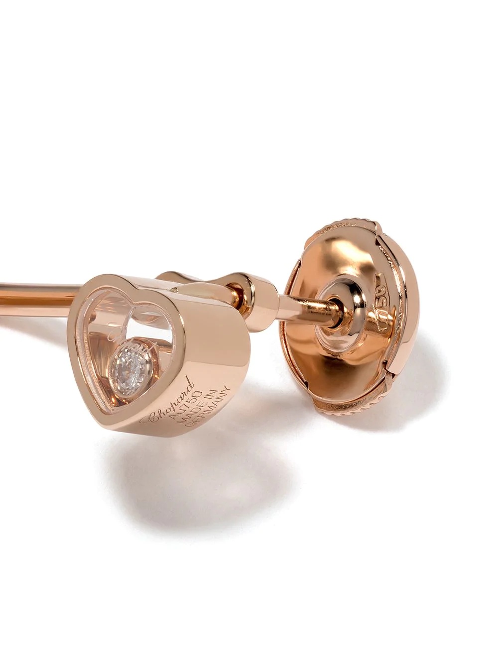 18kt rose gold, diamond Happy Hearts earrings - 4