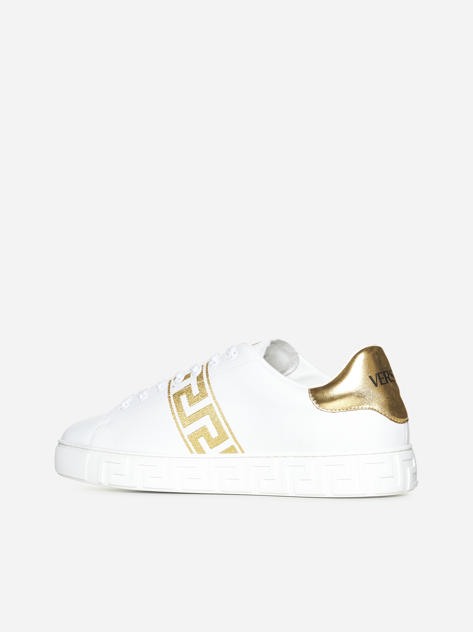 Greca faux leather sneakers - 3