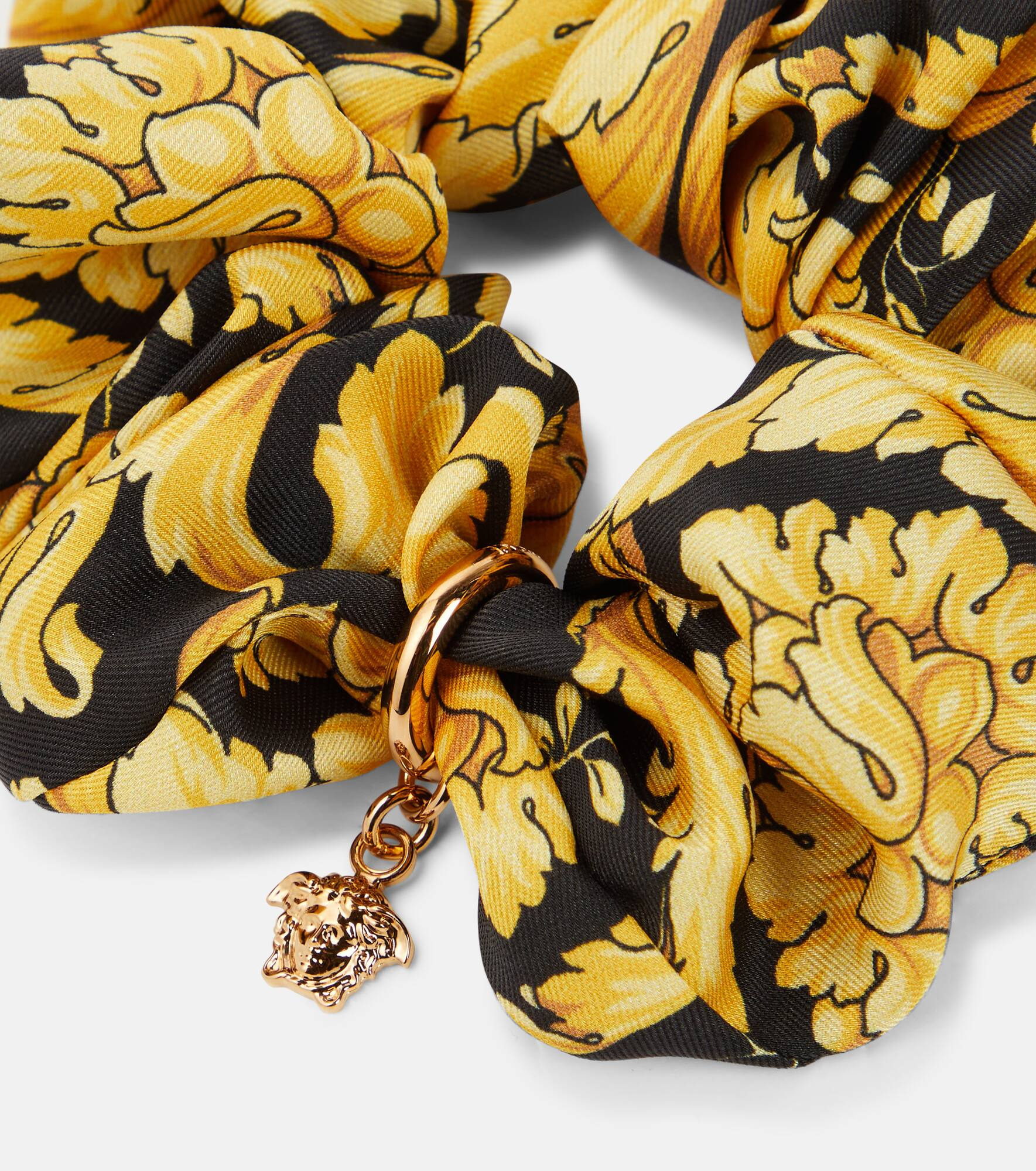 Barocco embellished satin scrunchie - 3