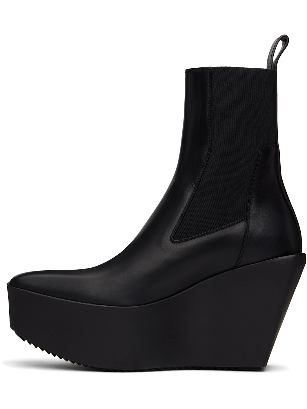 Black Hollywood Sliver Platform Beatle Boots - 3