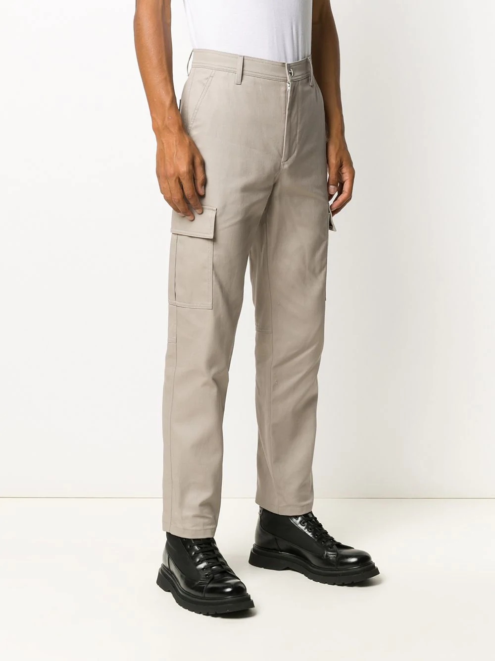 slim-fit cargo trousers - 3