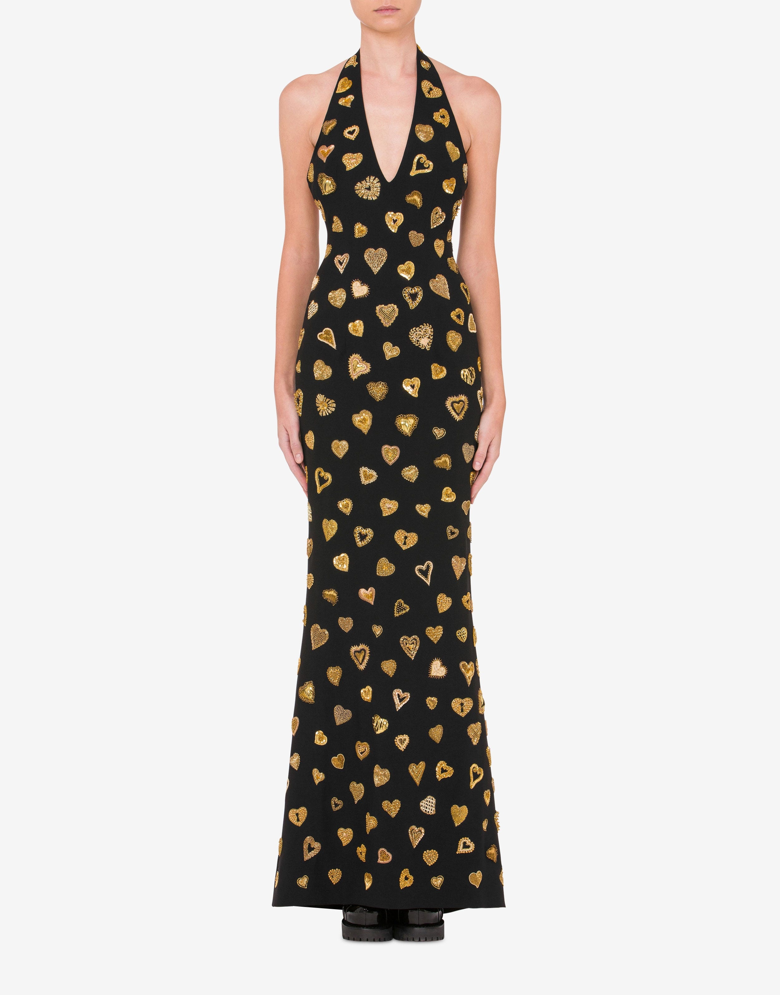 EMBELLISHED HEARTS LONG DRESS - 2