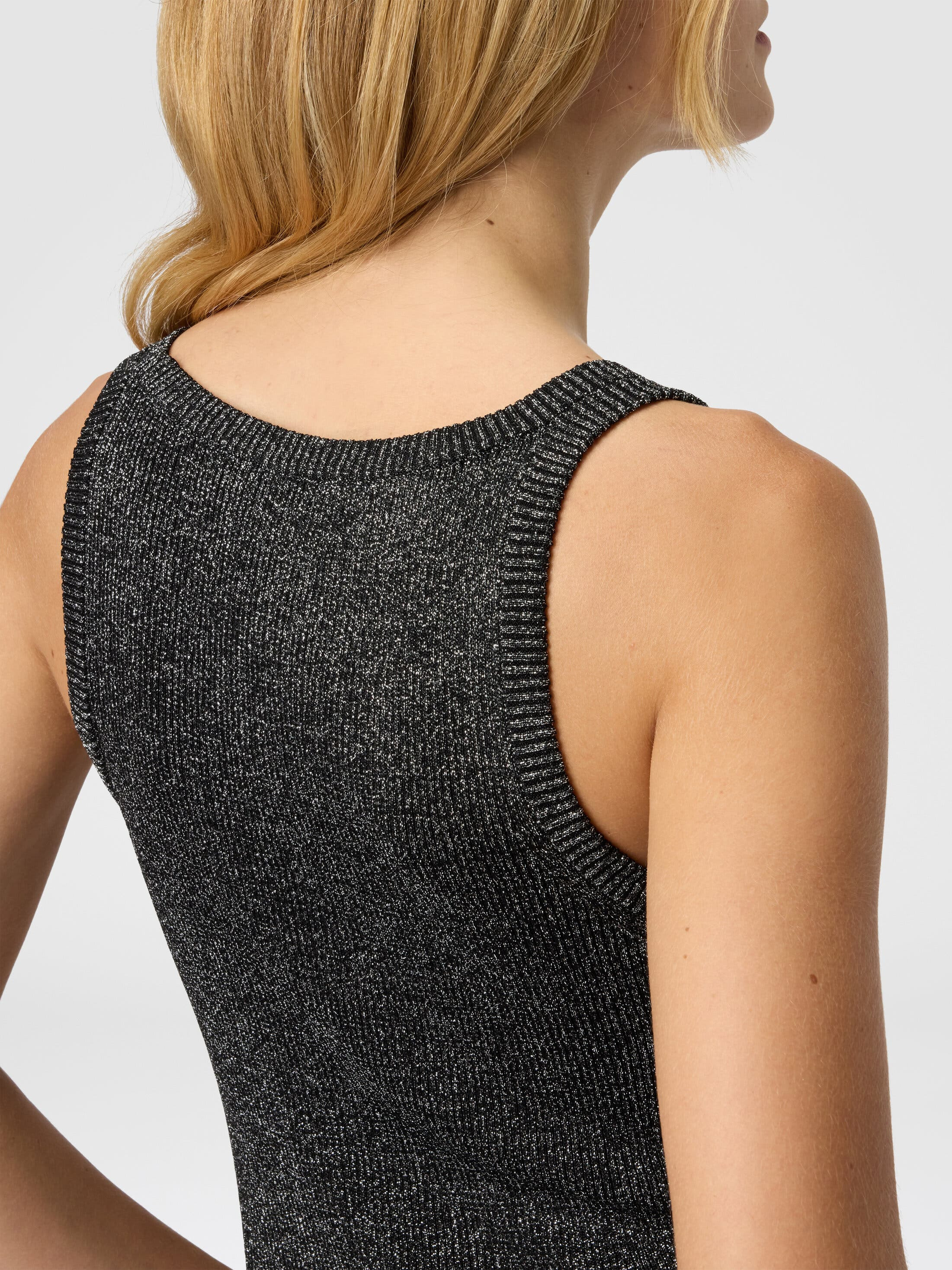 Missoni Tank Top In Viscose And Lamé Blend in Silver at Nordstrom - 4