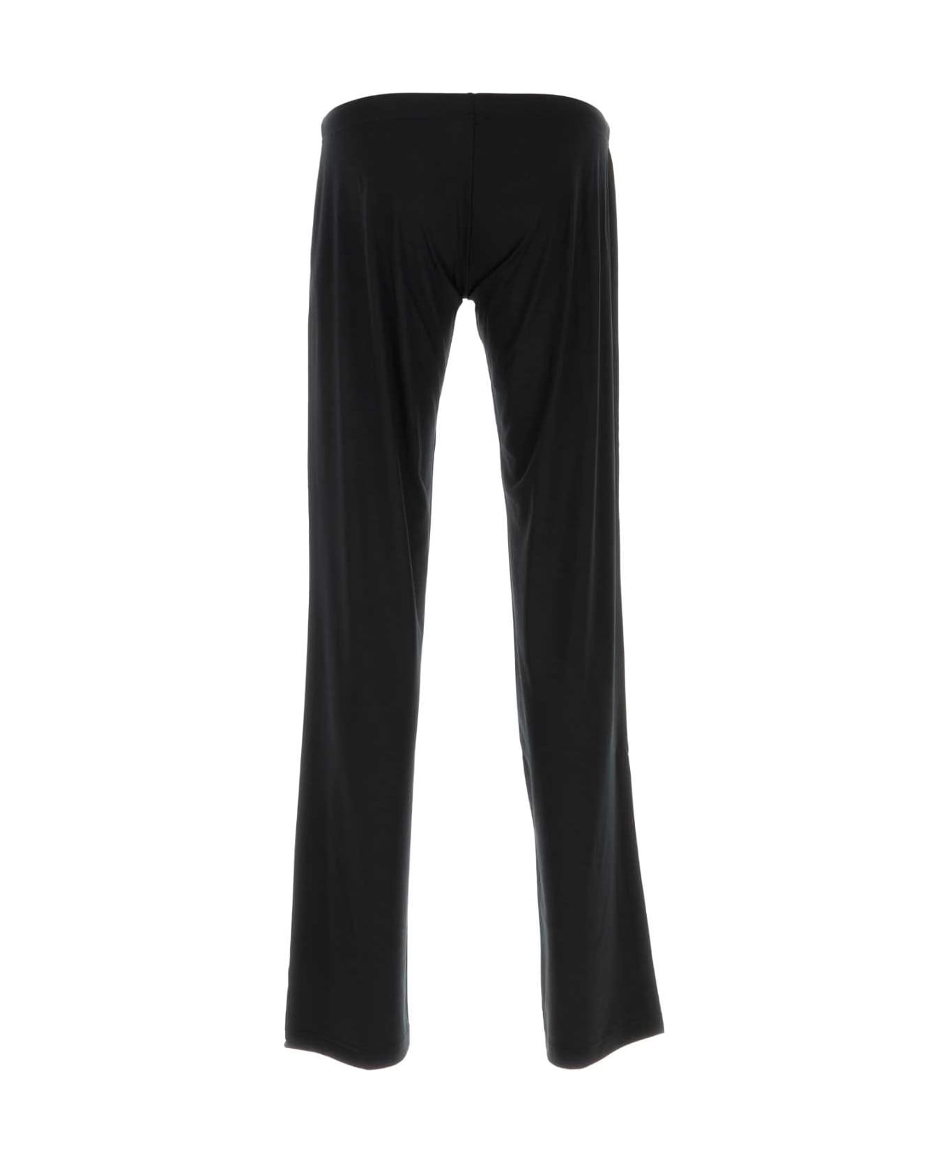 Black Stretch Modal Joggers - 2
