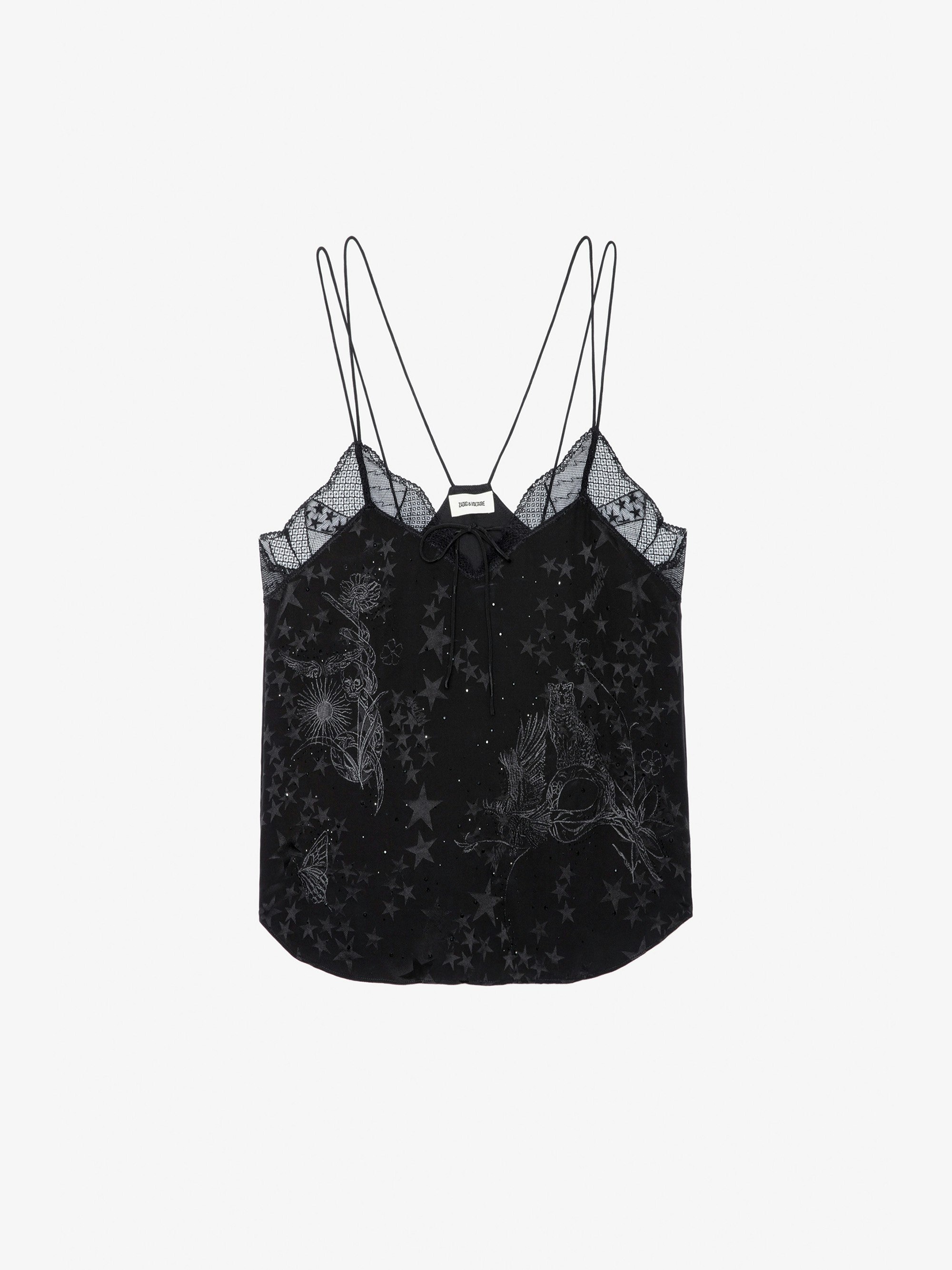 Capela Jacquard Silk Camisole - 1