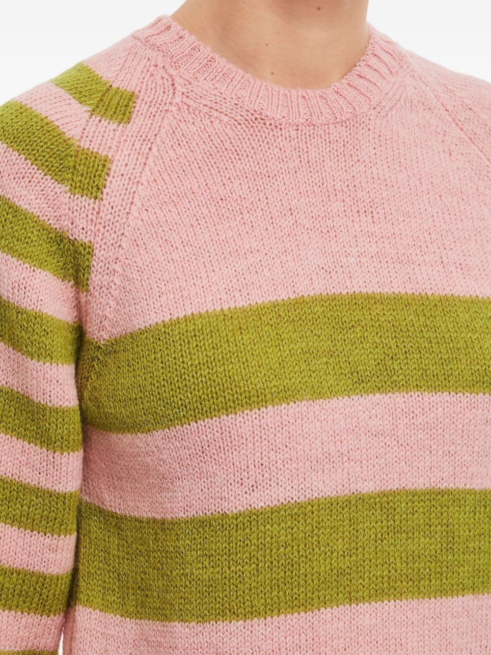 striped raglan-sleeve sweater - 4